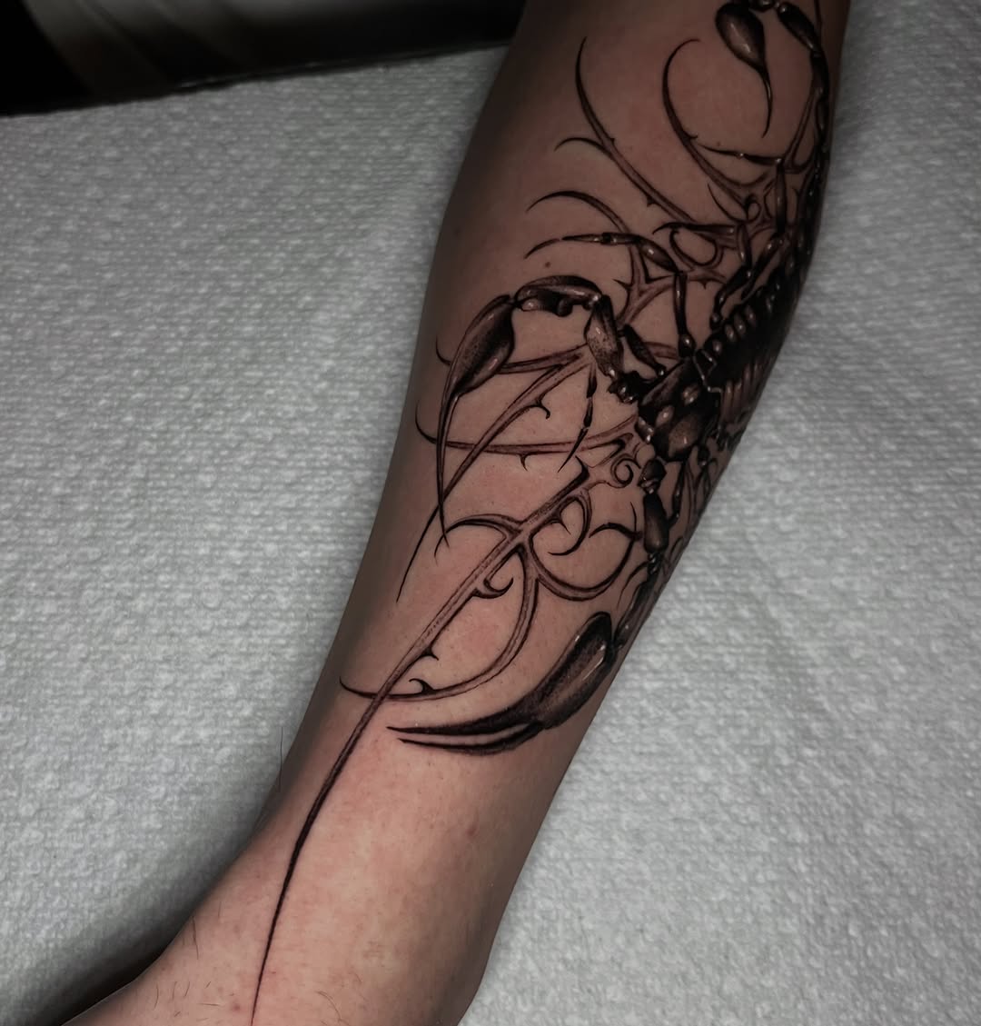 Tattoo by @tattoohaze — blackwork, illustrative