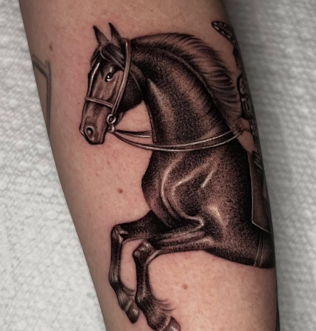Tattoo by @tattoohaze — realism, black_and_grey