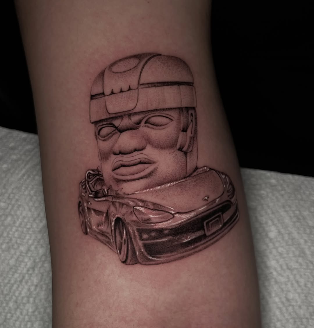 Tattoo by @tattoohaze — realism, black_and_grey