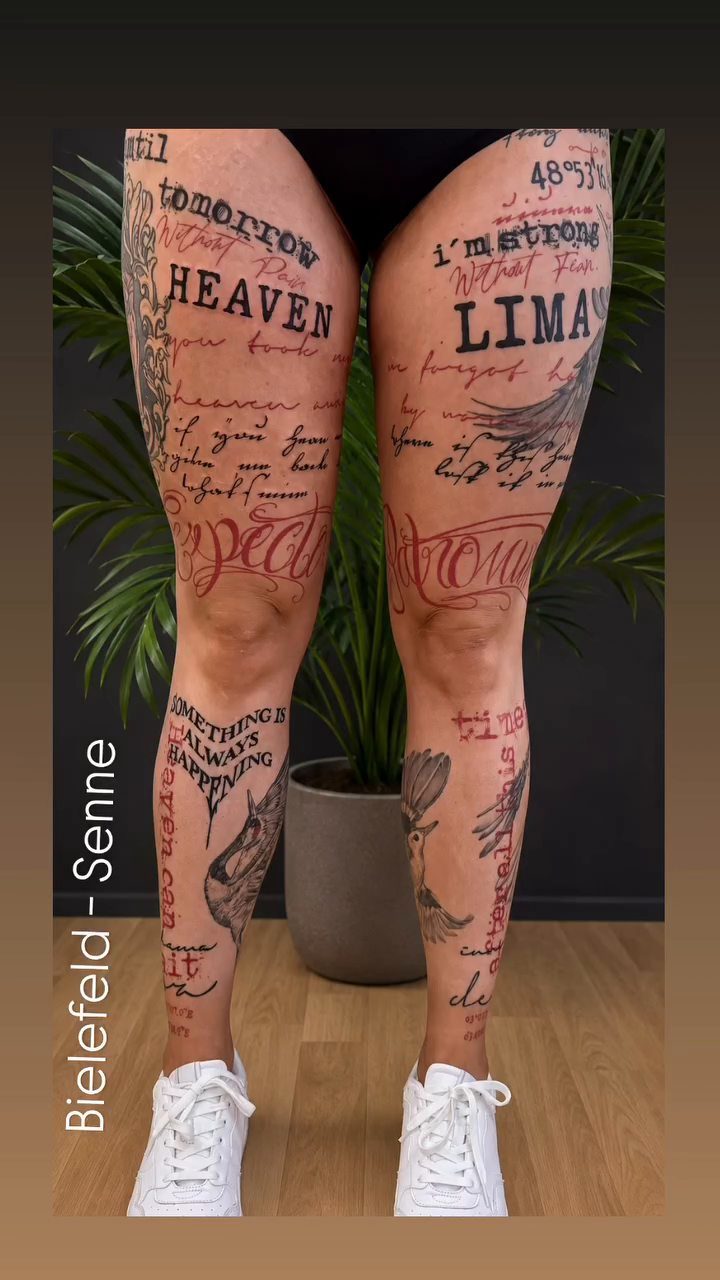 Tattoo by @koerper_stahl_tattoo — illustrative, lettering_script