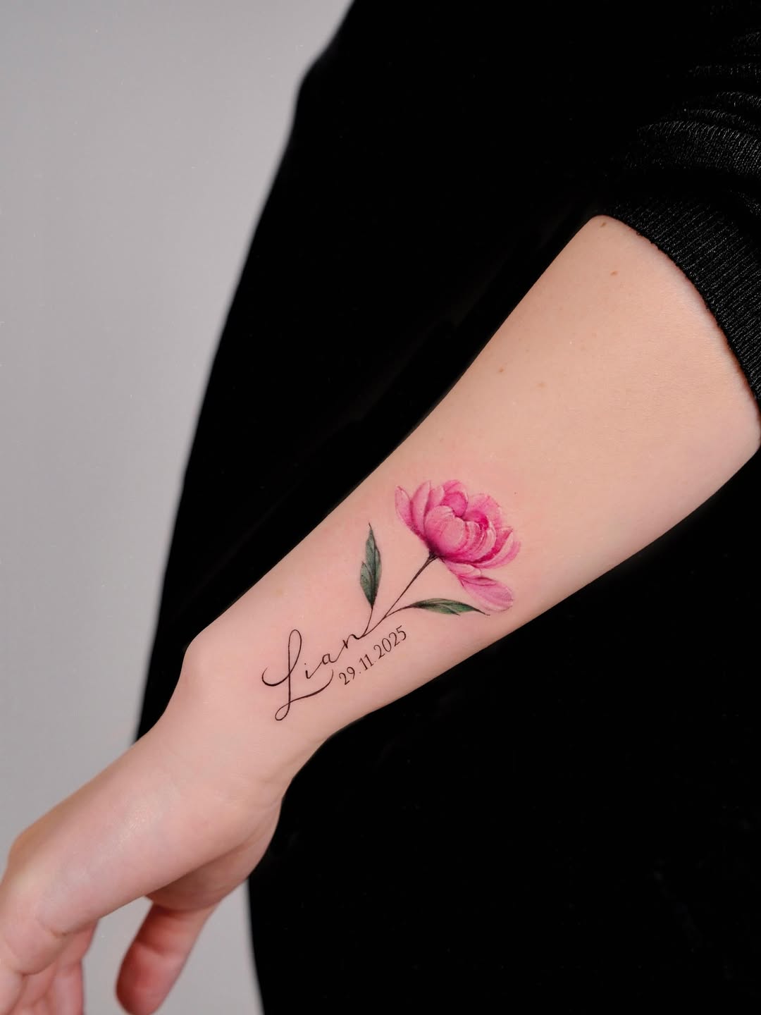 Tattoo by @shishkina_art โ fine_line, lettering_script