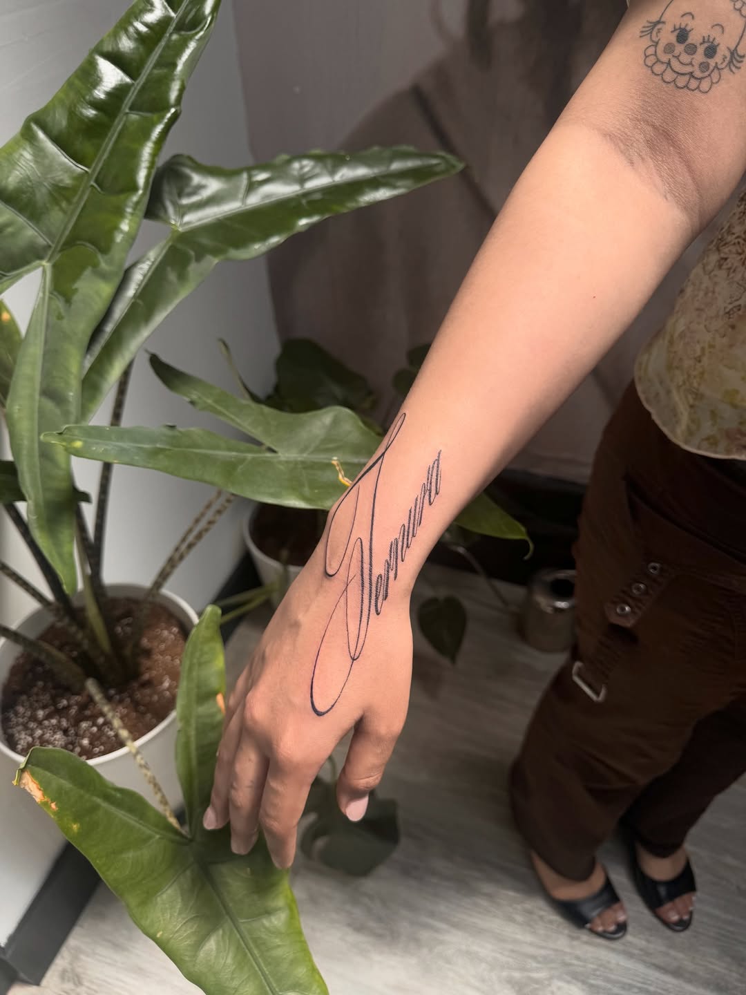 Tattoo by @sammmwch โ lettering_script, fine_line