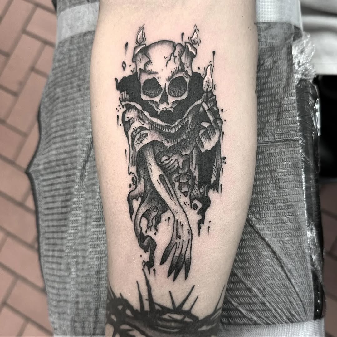 Tattoo by @rafaellubowitt — blackwork, illustrative