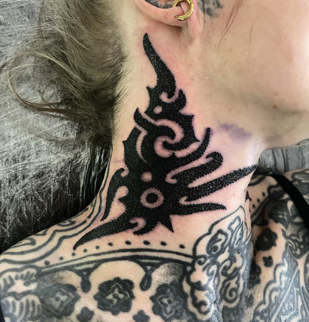 Tattoo by @jt_atkinstattoo — tribal, dotwork