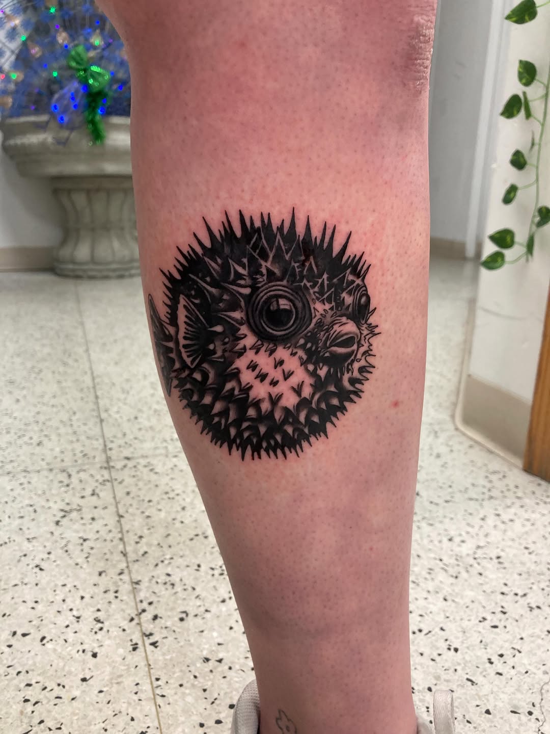 Tattoo by @madtimtattoos — blackwork