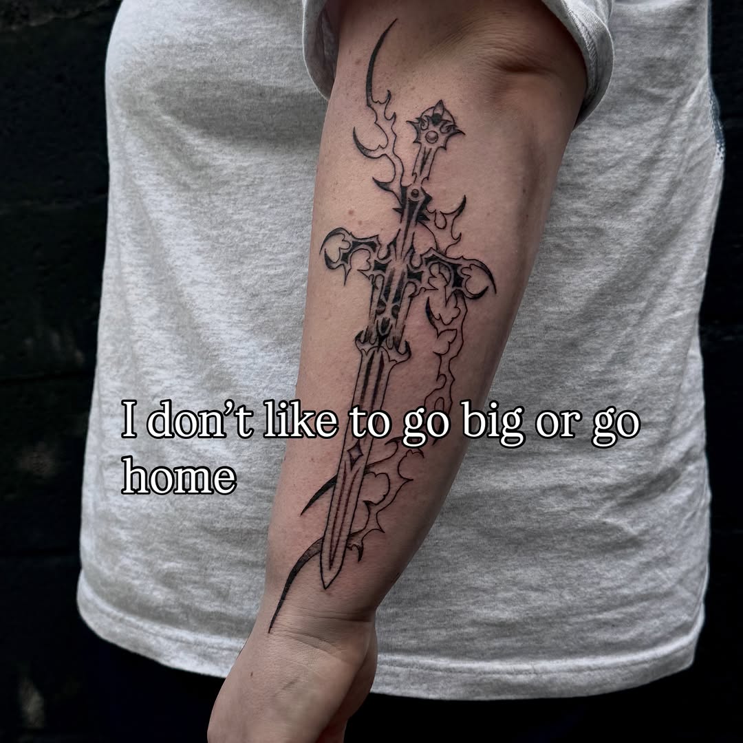 Tattoo by @devonlanetattoo — blackwork
