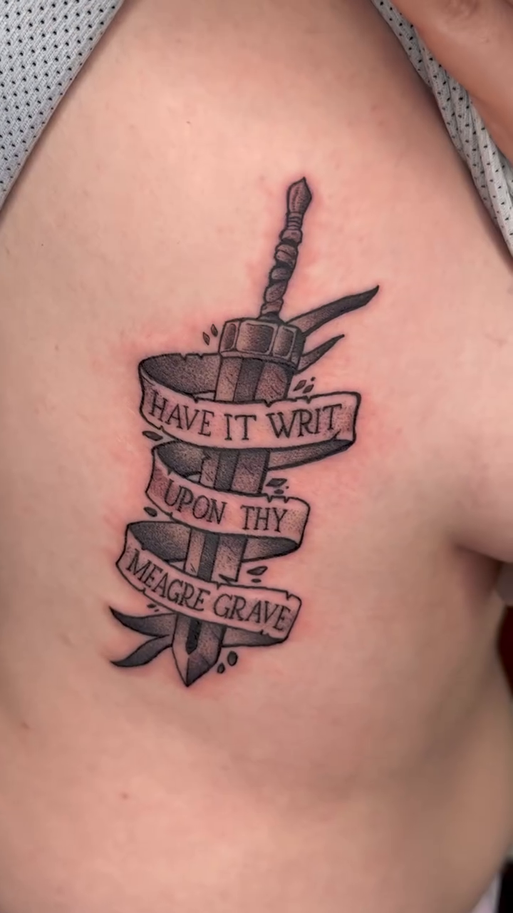 Tattoo by @munsterjamtattoos — lettering_script