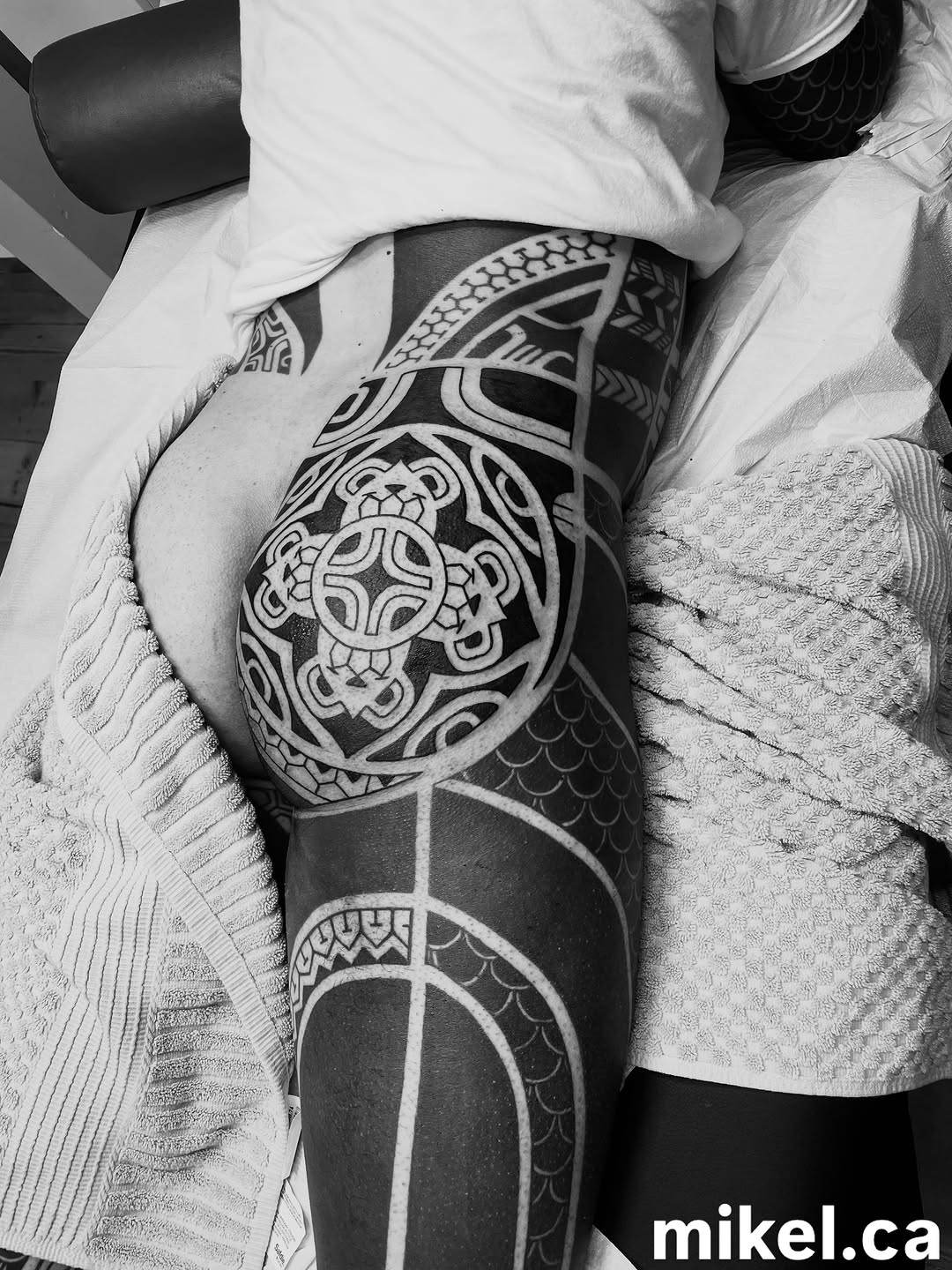 Tattoo by @mikel_tattoosangha — blackwork, ornamental