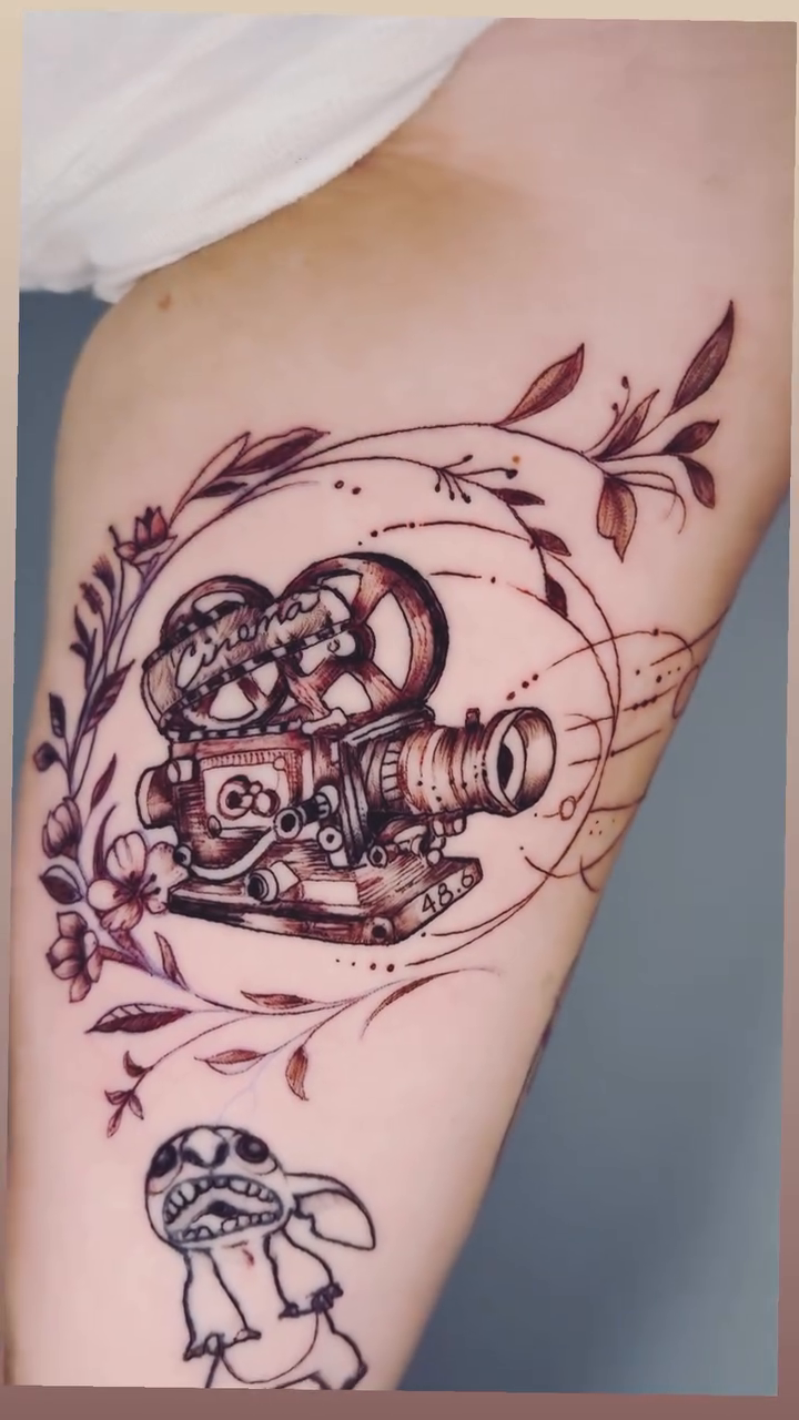 Tattoo by @samrockwell_ink — illustrative, dotwork