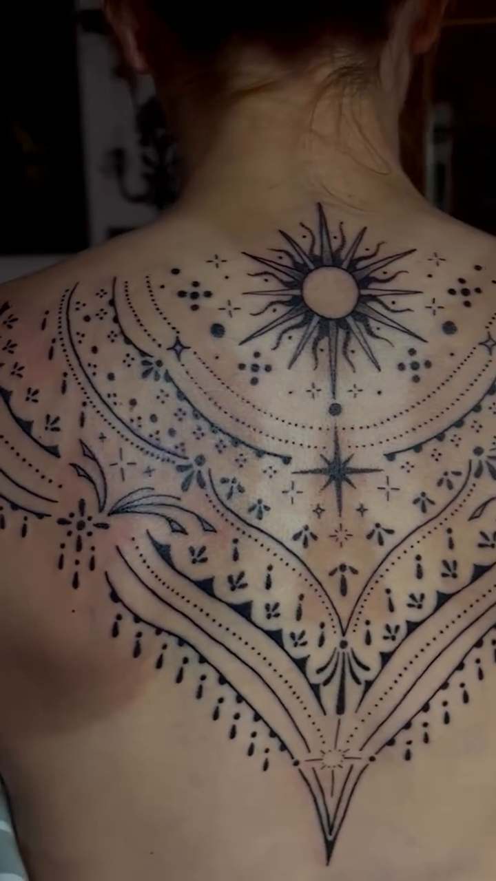 Tattoo by @erinncreates — geometric, dotwork