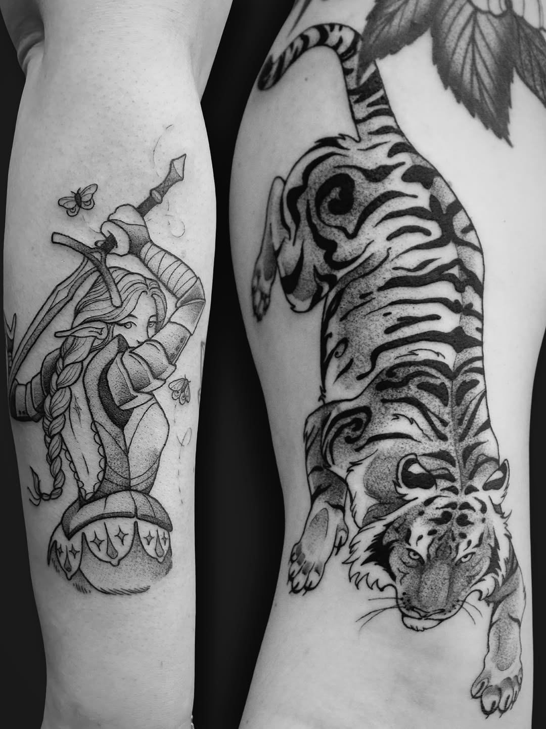 Tattoo by @summerbee_tattoo — black_and_grey, illustrative