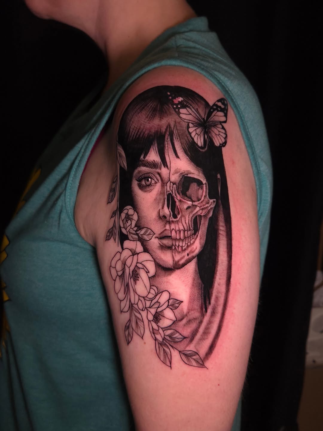 Tattoo by @mayantattoos — realism, black_and_grey