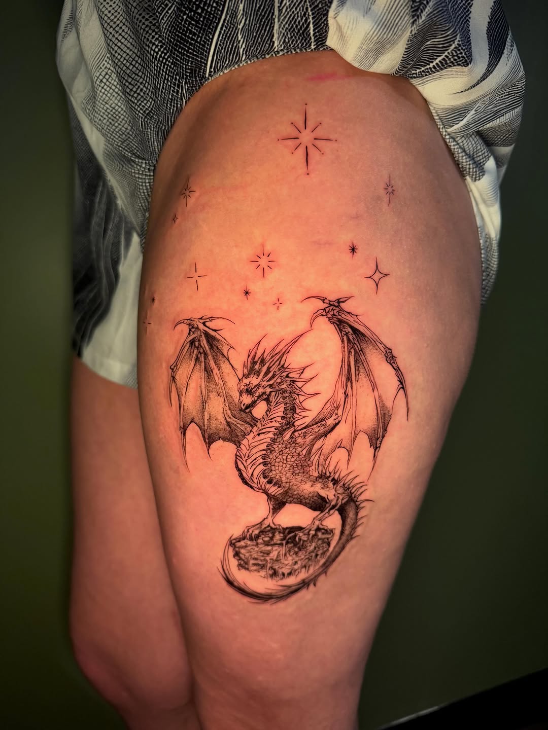 Tattoo by @crose.o1 — illustrative, black_and_grey