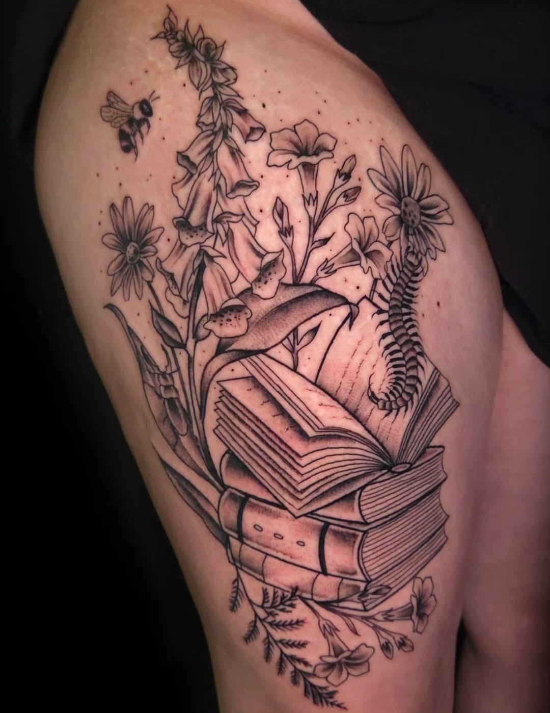 Tattoo by @mayantattoos — black_and_grey