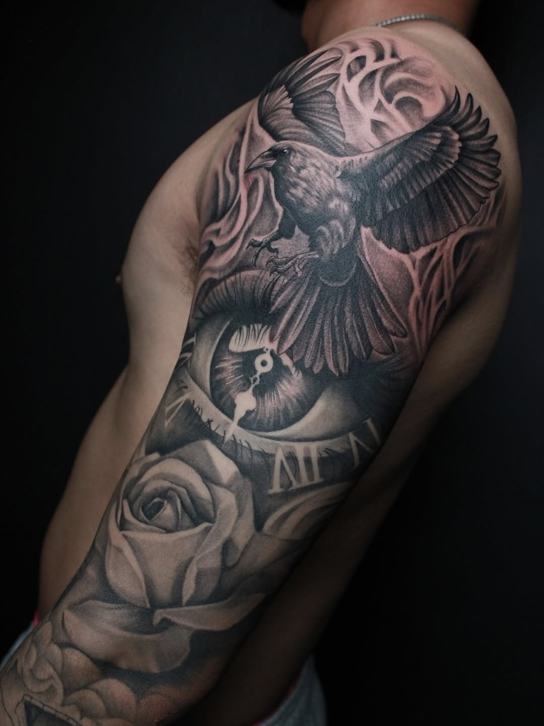 Tattoo by @withered_rose_tattoo โ realism, black_and_grey