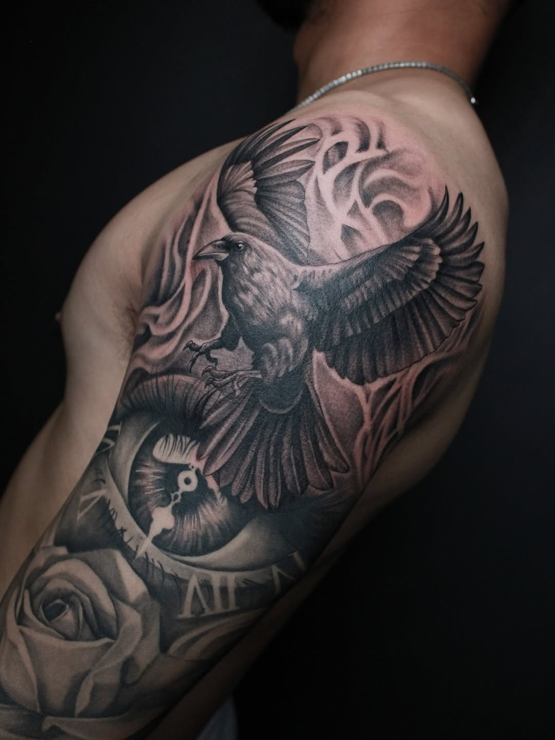Tattoo by @withered_rose_tattoo โ realism, black_and_grey