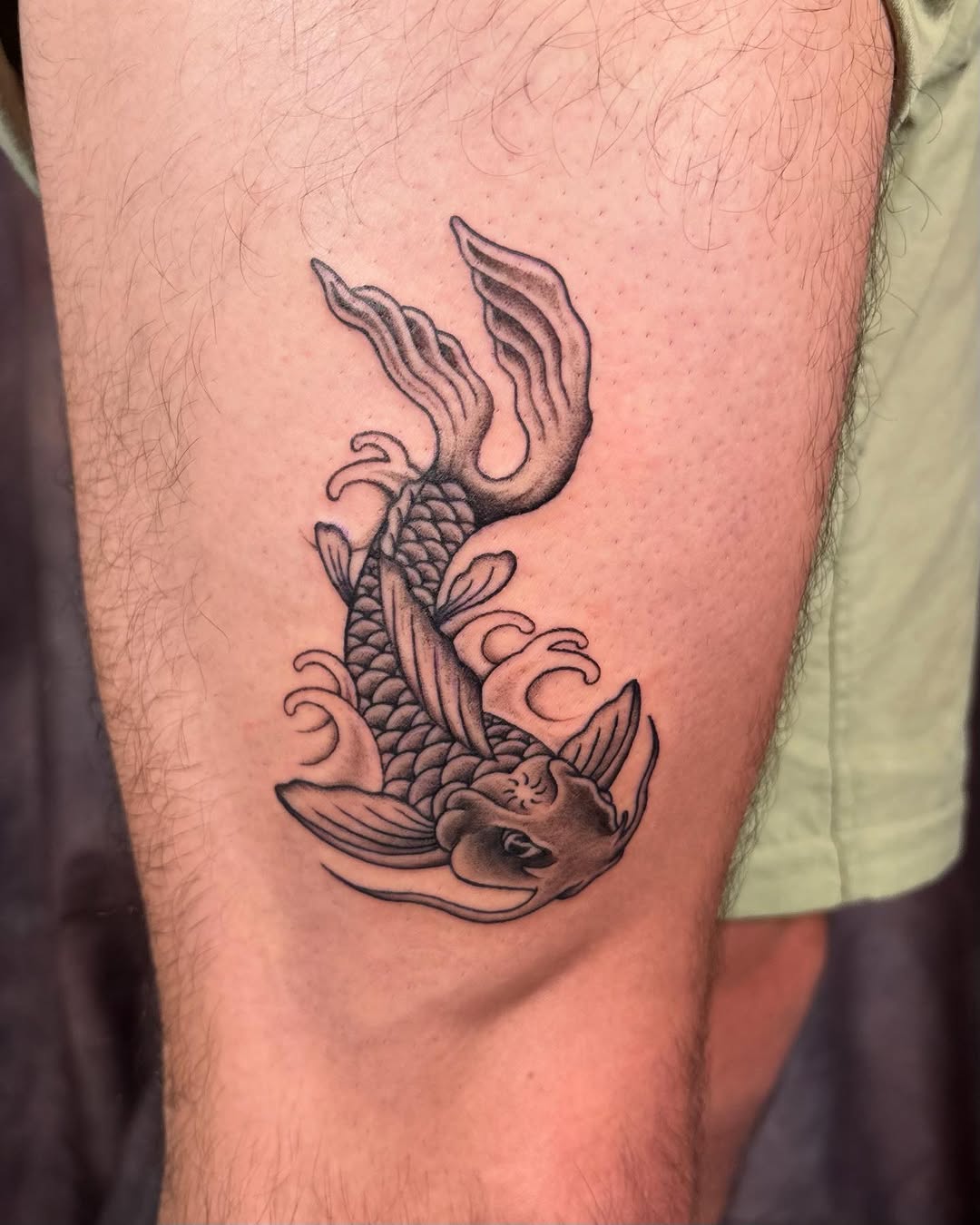 Tattoo by @josef.tatu — japanese_irezumi, black_and_grey