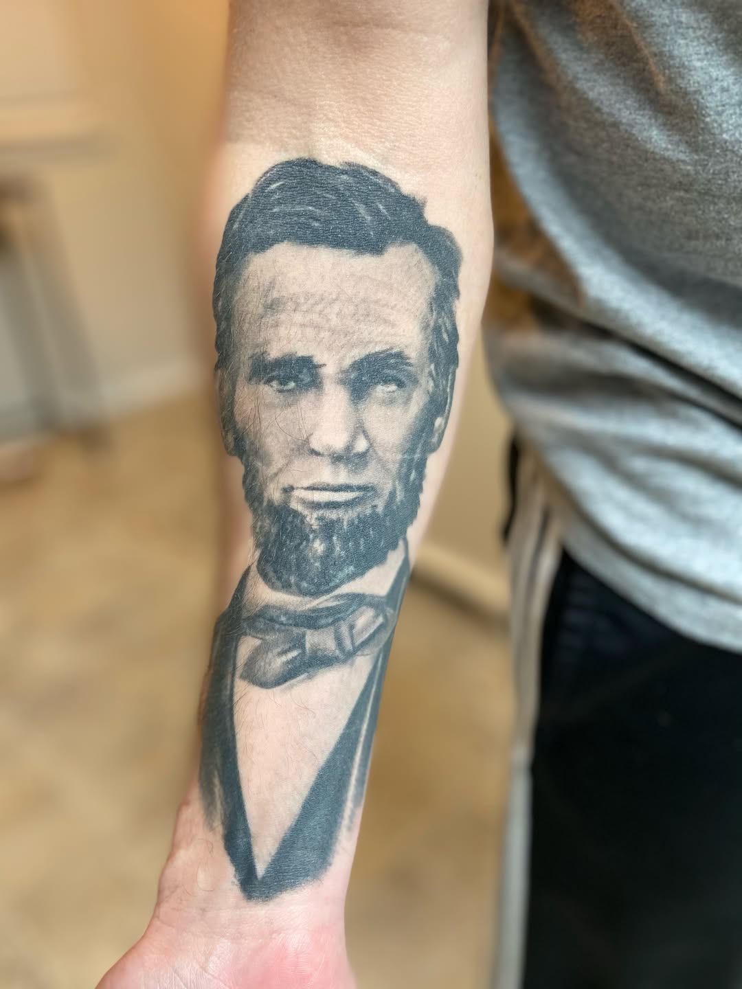 Tattoo by @owenmakesart — realism, black_and_grey