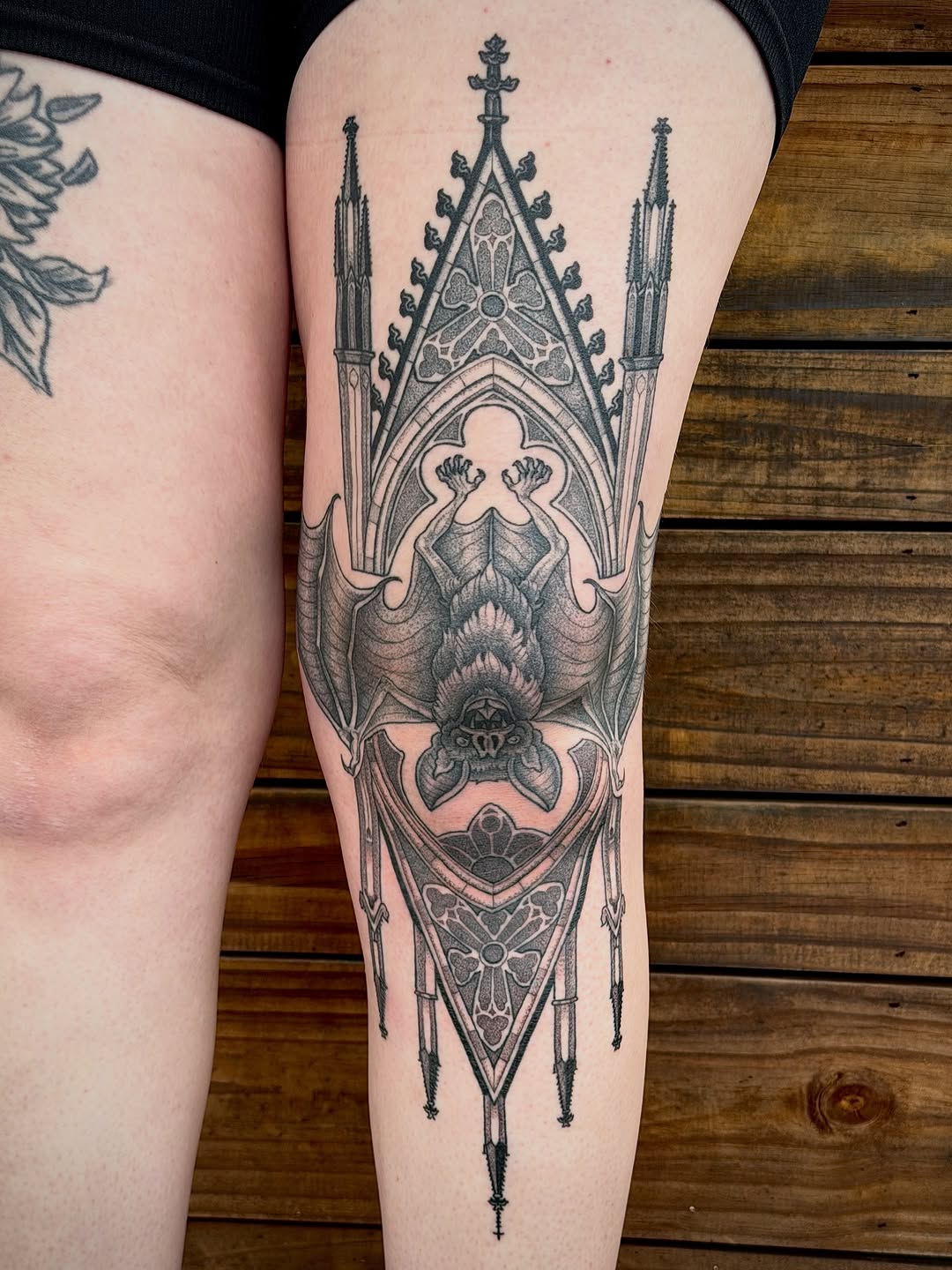 Tattoo by @scruffy_tattooer — black_and_grey, dark_realism