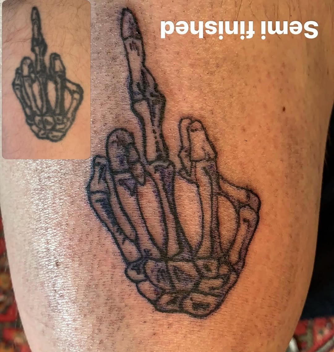 Tattoo by @lonewolftattoo415 — illustrative, black_and_grey