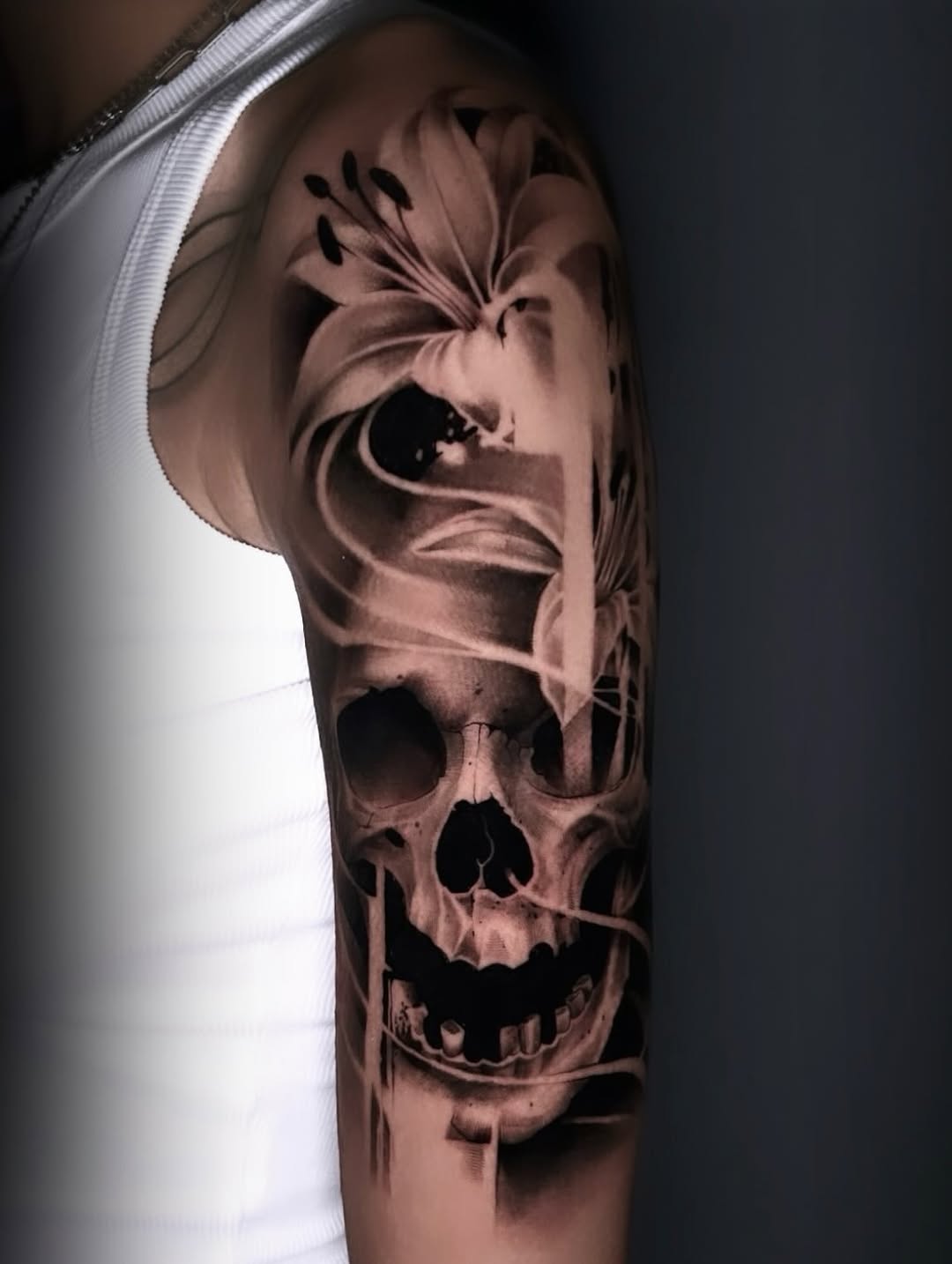 Tattoo by @cxrsmeiertattoos — realism, dark_realism