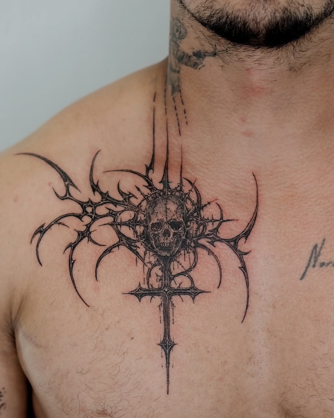 Tattoo by @mk_tt__ — blackwork, dark_realism