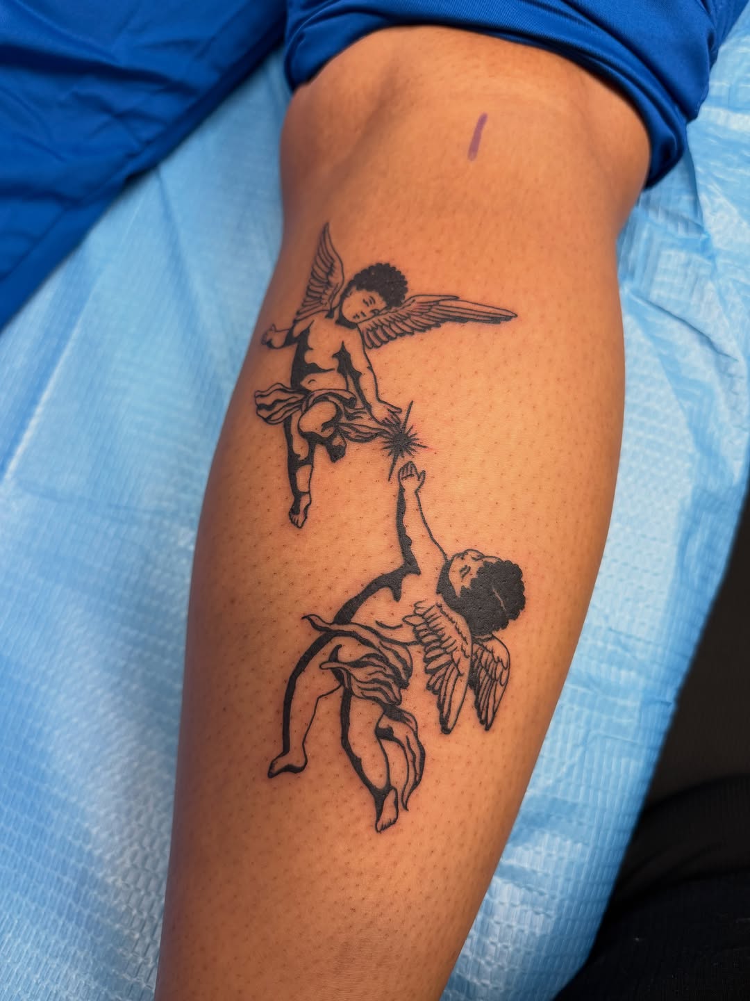 Tattoo by @theehotcoworker — illustrative, blackwork