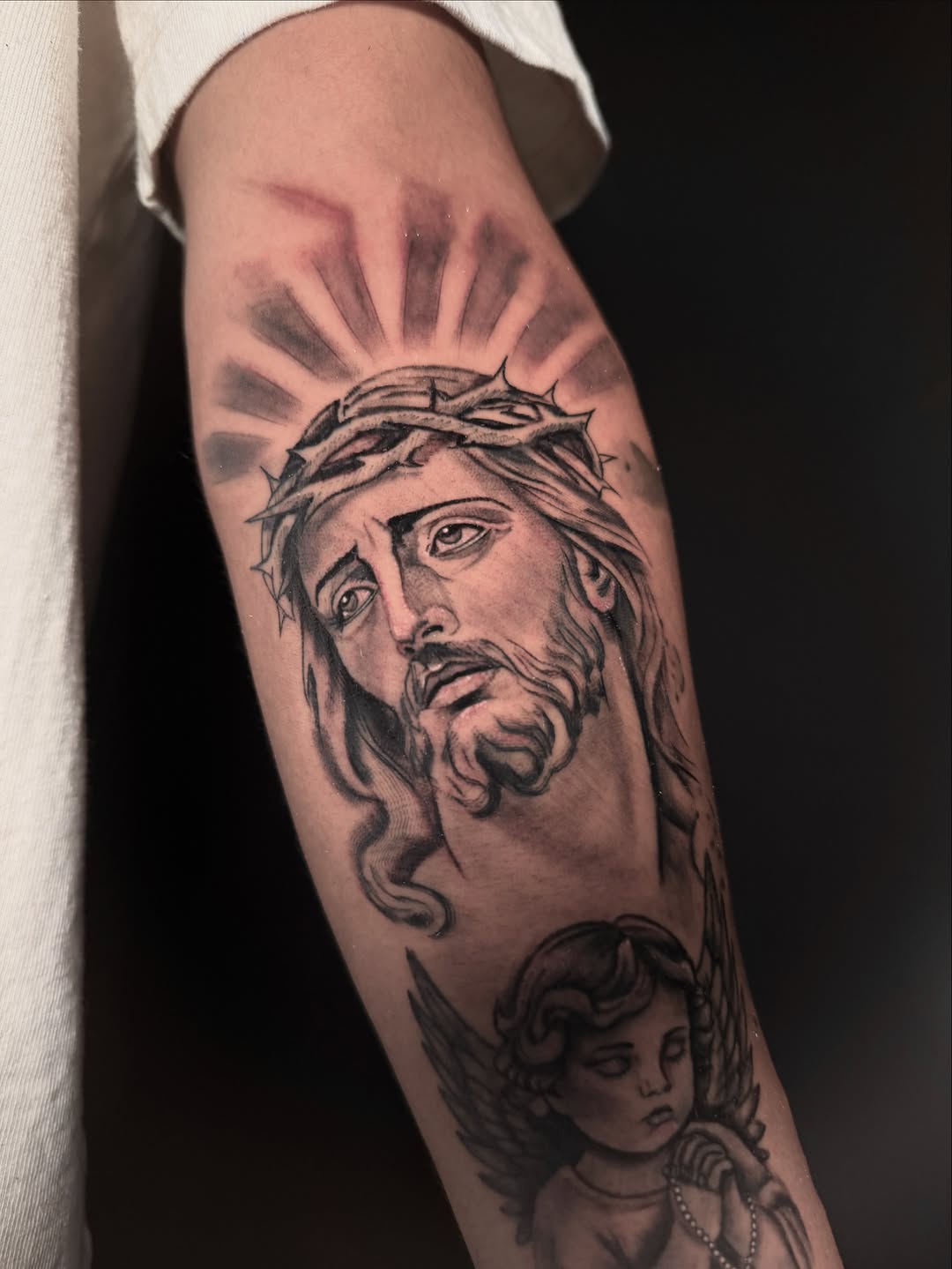 Tattoo by @diosa_tattoos_ — black_and_grey, realism