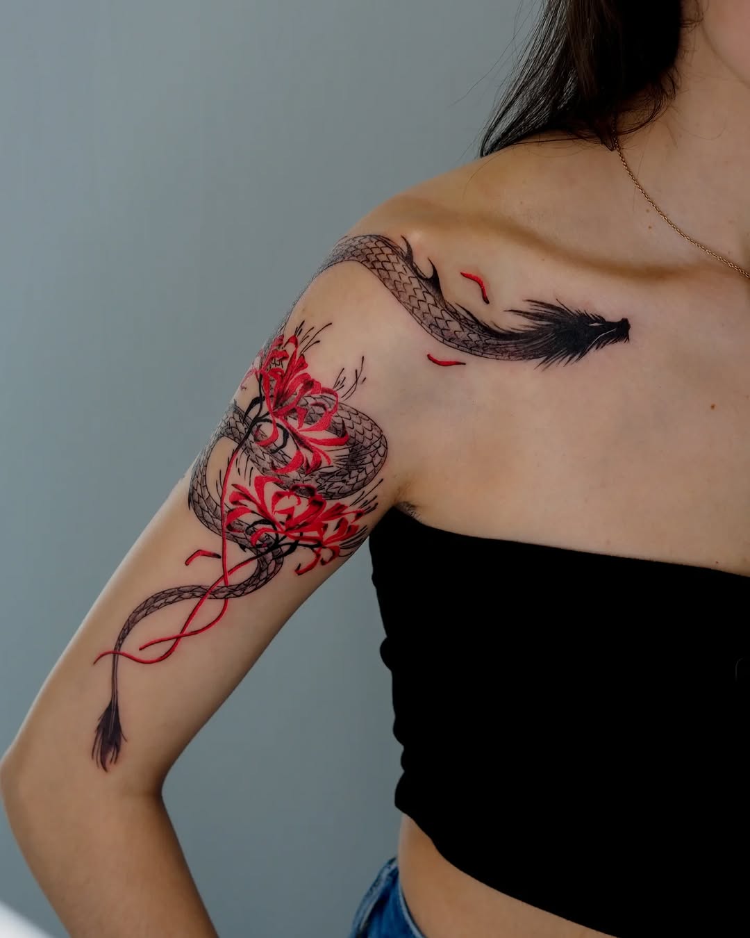 Tattoo by @mk_tt__ — japanese_irezumi, fine_line