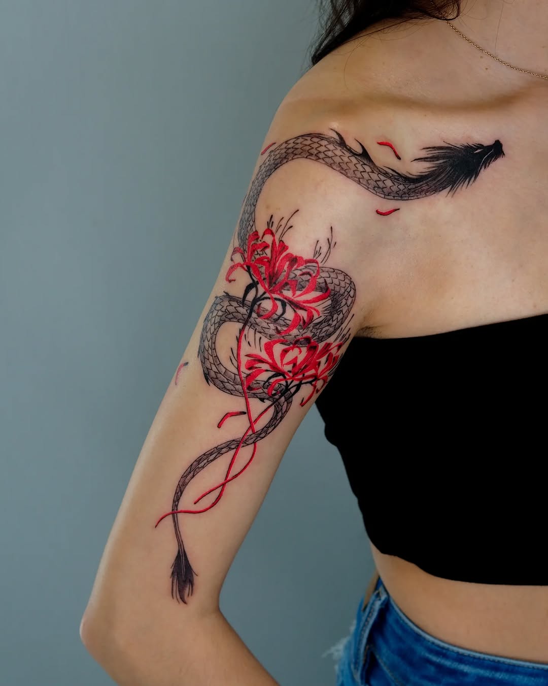 Tattoo by @mk_tt__ — japanese_irezumi, blackwork