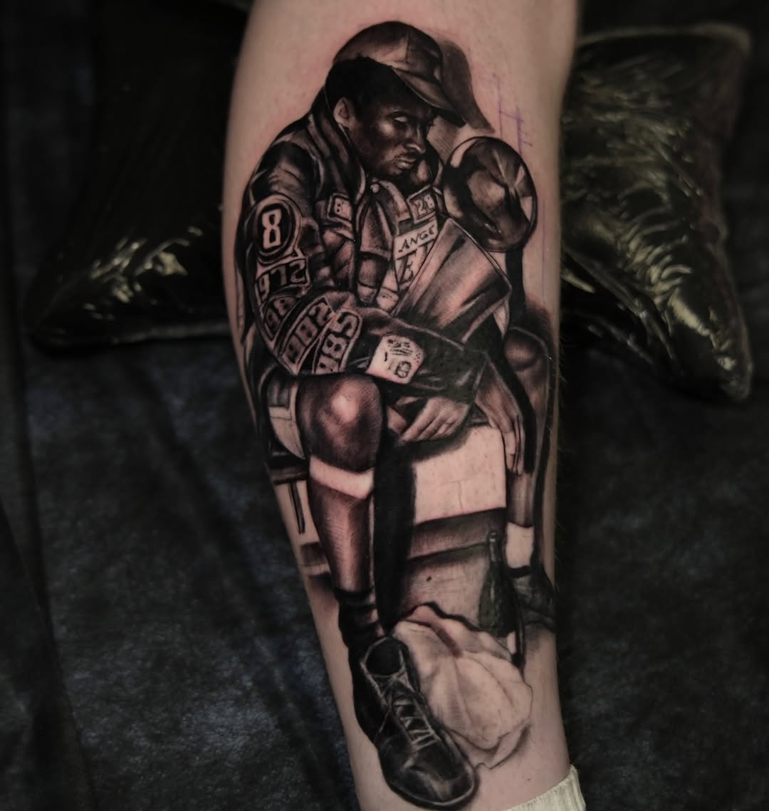Tattoo by @arenastattoo — realism, black_and_grey