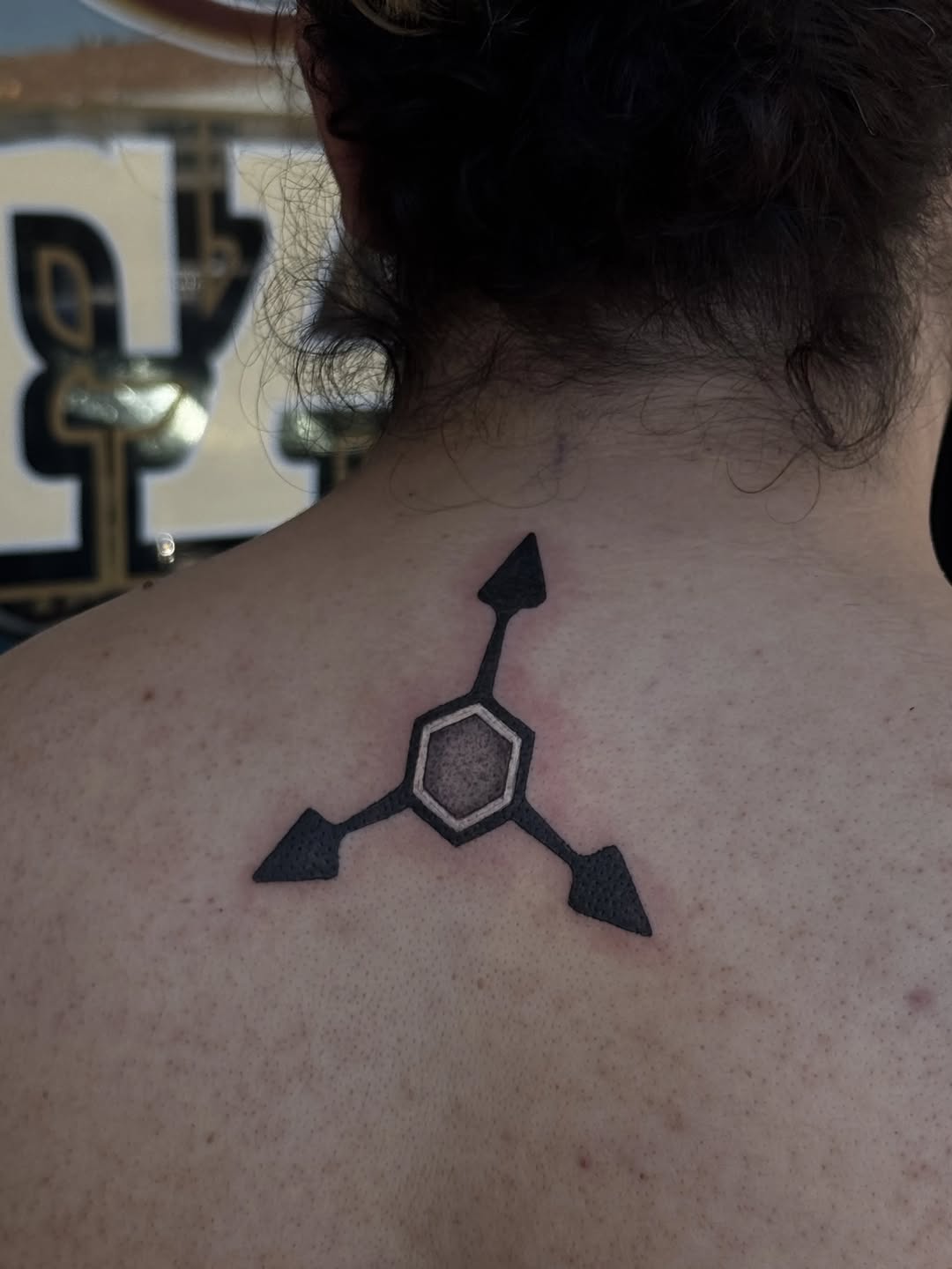 Tattoo by @cielleope_inks — geometric, blackwork