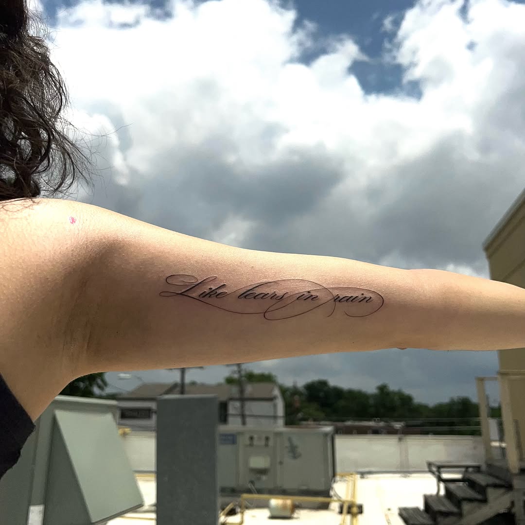Tattoo by @syikotattoo — lettering_script, fine_line
