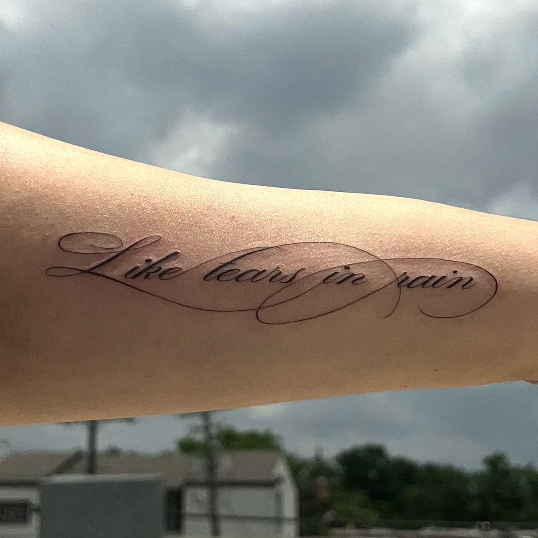 Tattoo by @syikotattoo — lettering_script, fine_line