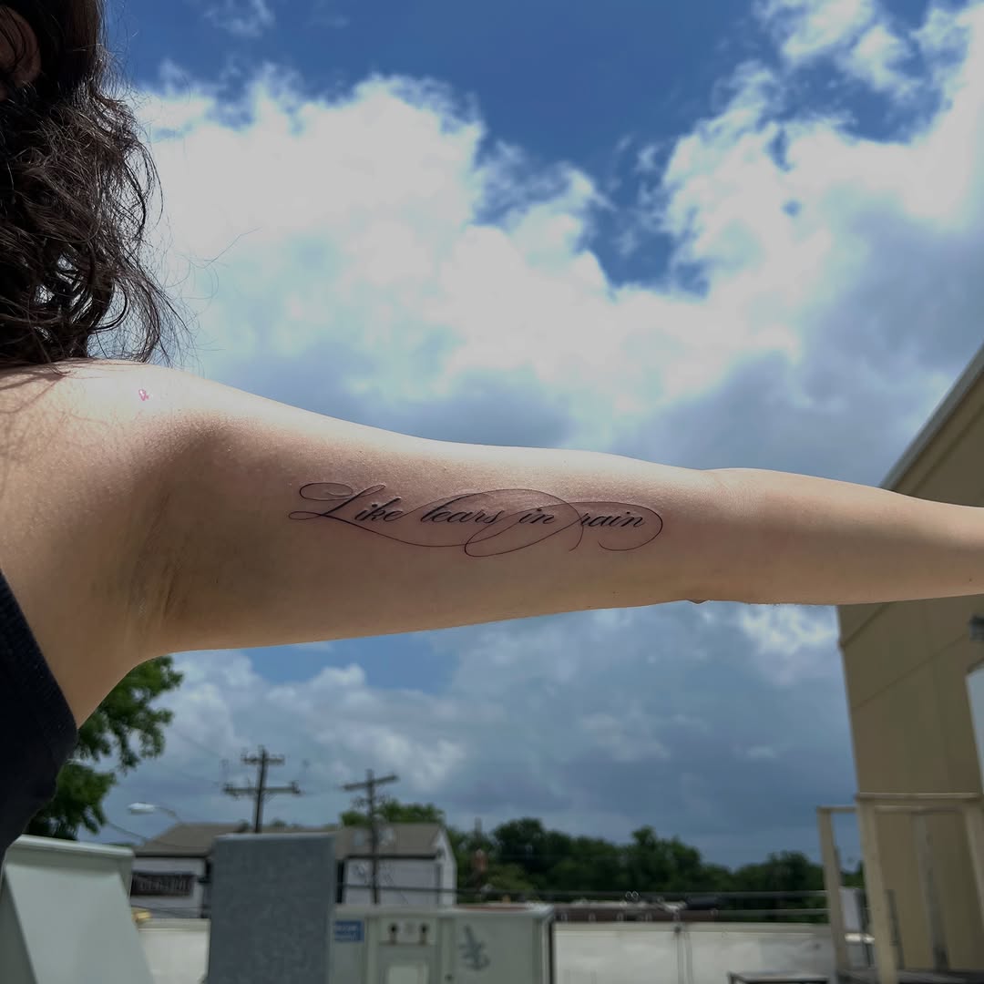 Tattoo by @syikotattoo — lettering_script, fine_line