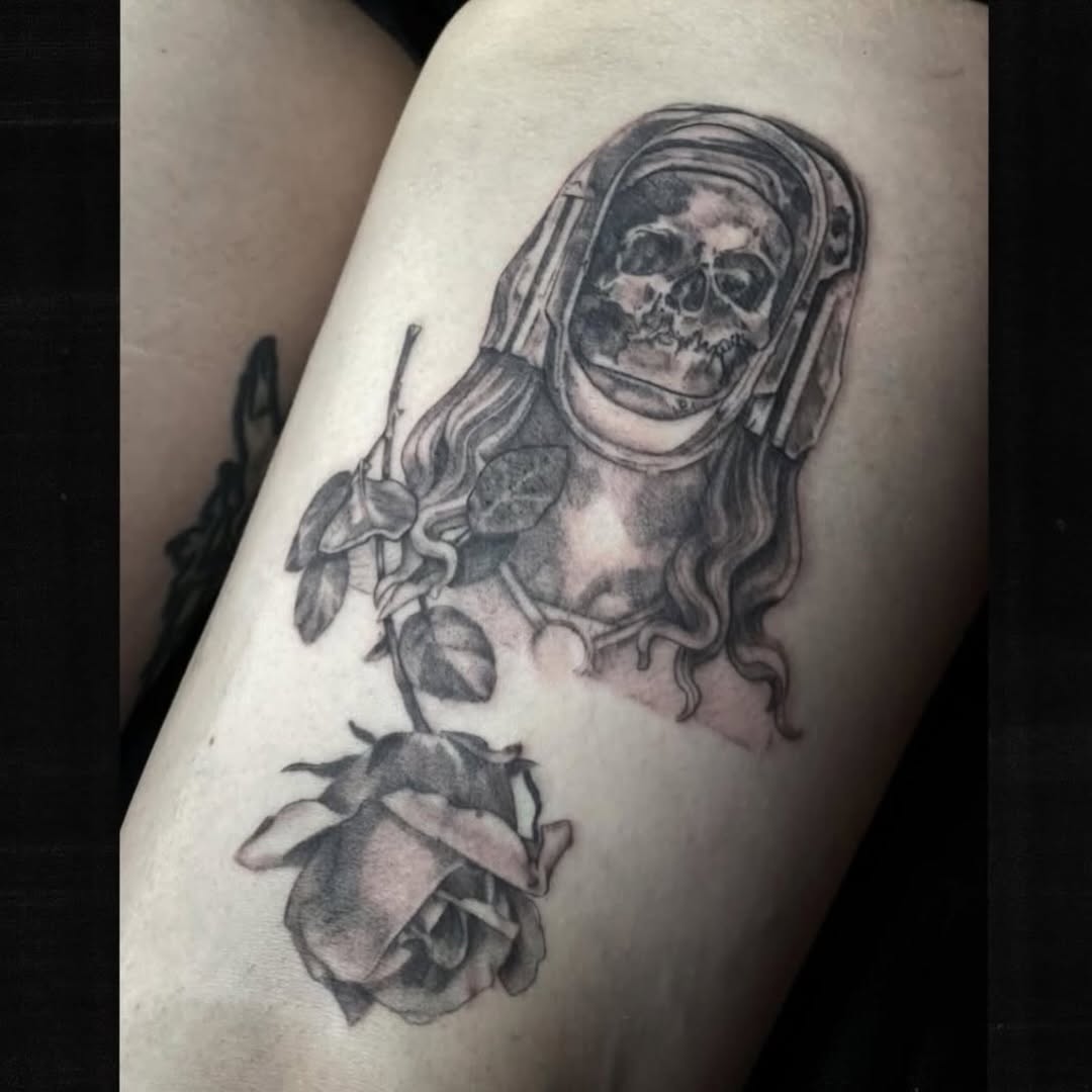 Tattoo by @jdraven β dark_realism, black_and_grey