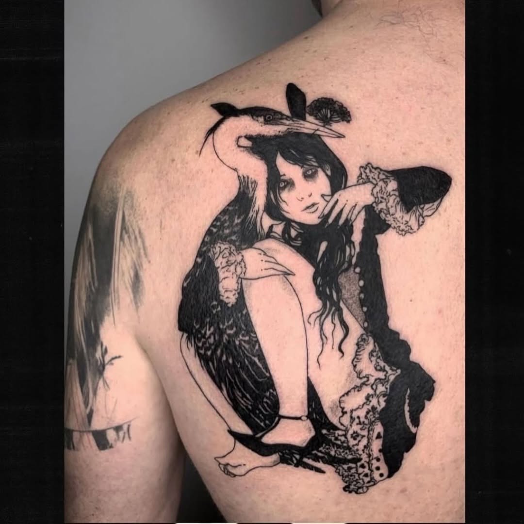 Tattoo by @jdraven β blackwork