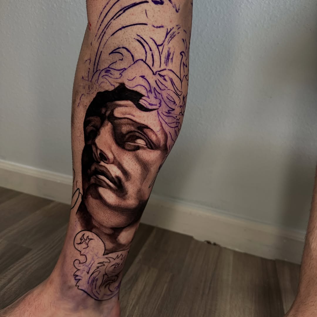 Tattoo by @tattooz_by_trent — realism, black_and_grey