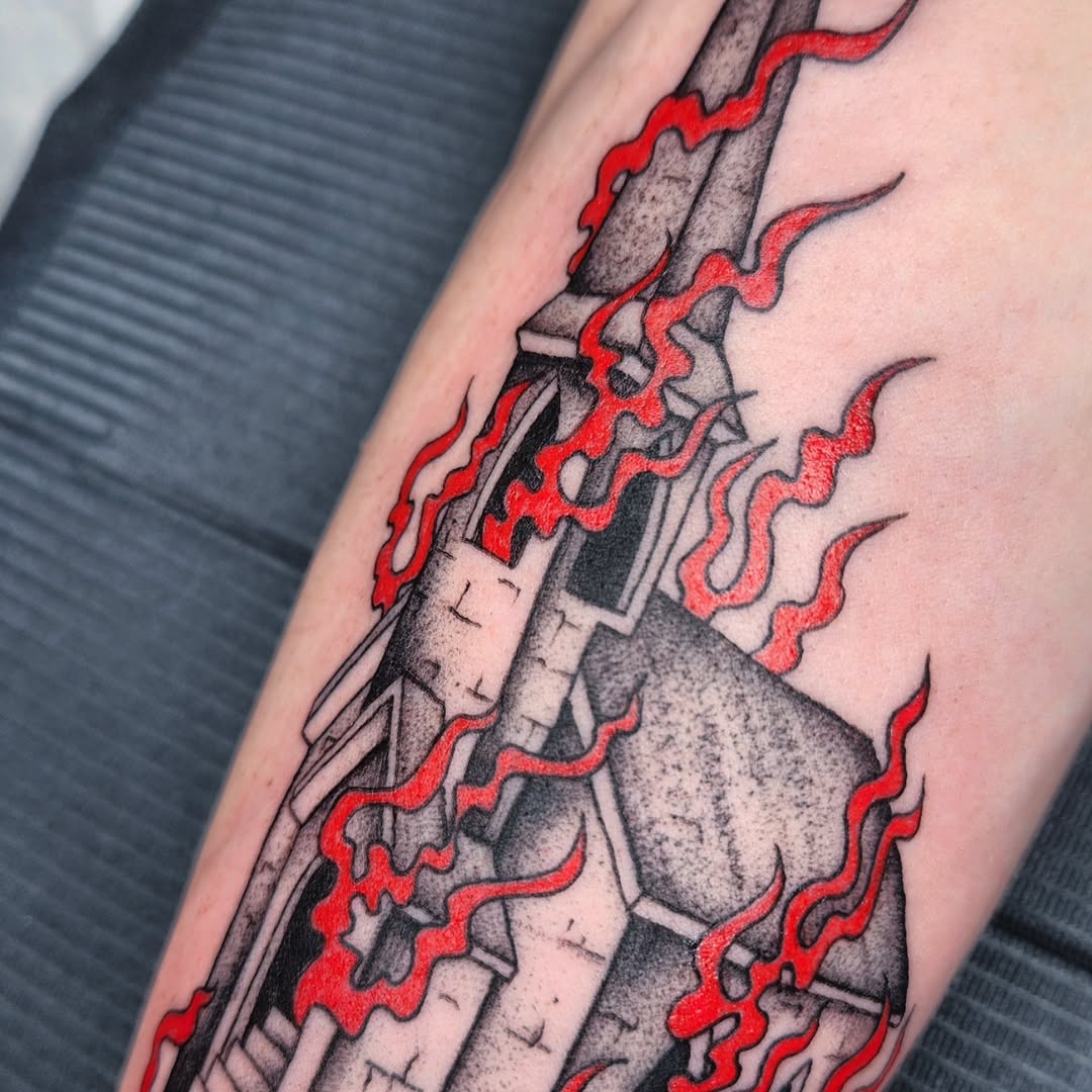 Tattoo by @kz.tattoos — illustrative, blackwork