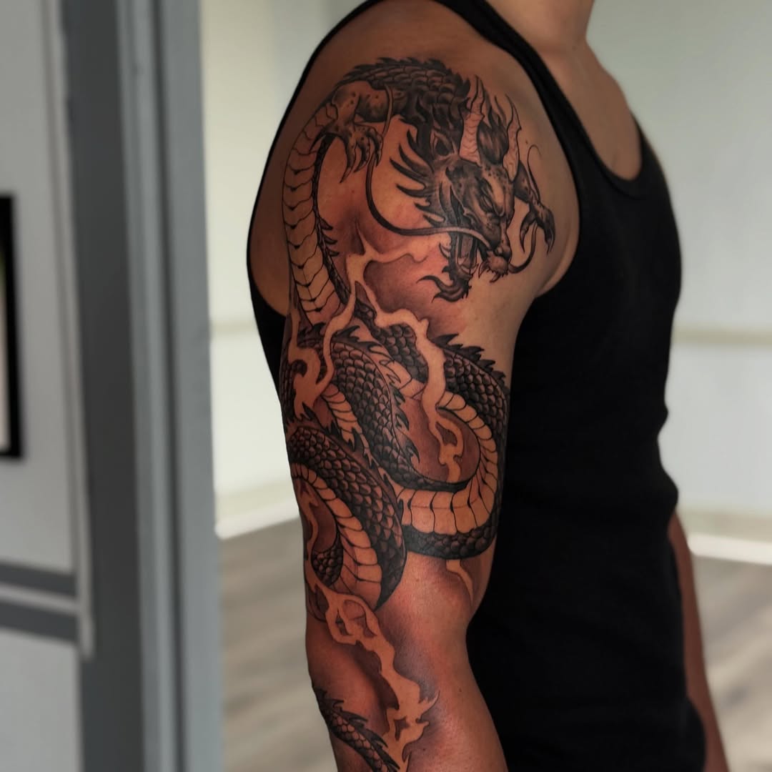 Tattoo by @isiahtats — black_and_grey, illustrative