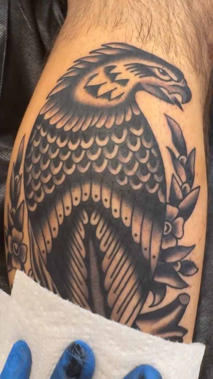 Tattoo by @ro530 — american_traditional, black_and_grey