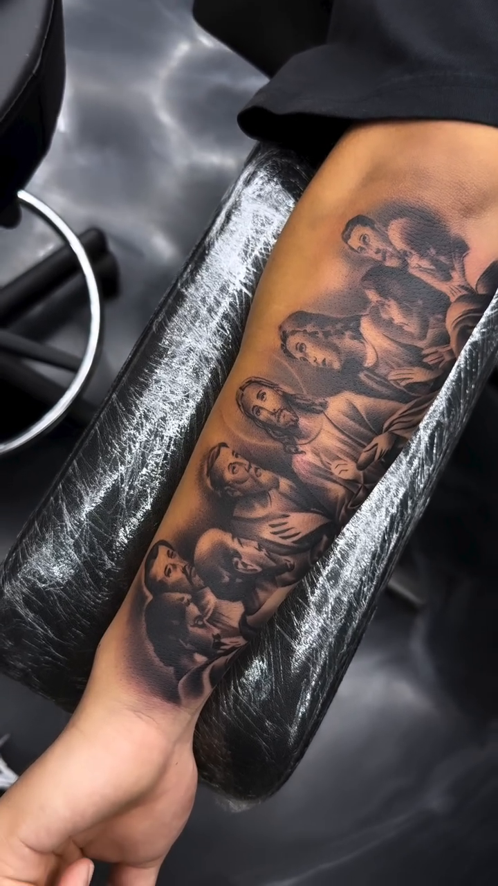 Tattoo by @tattooboytattoos — black_and_grey, realism