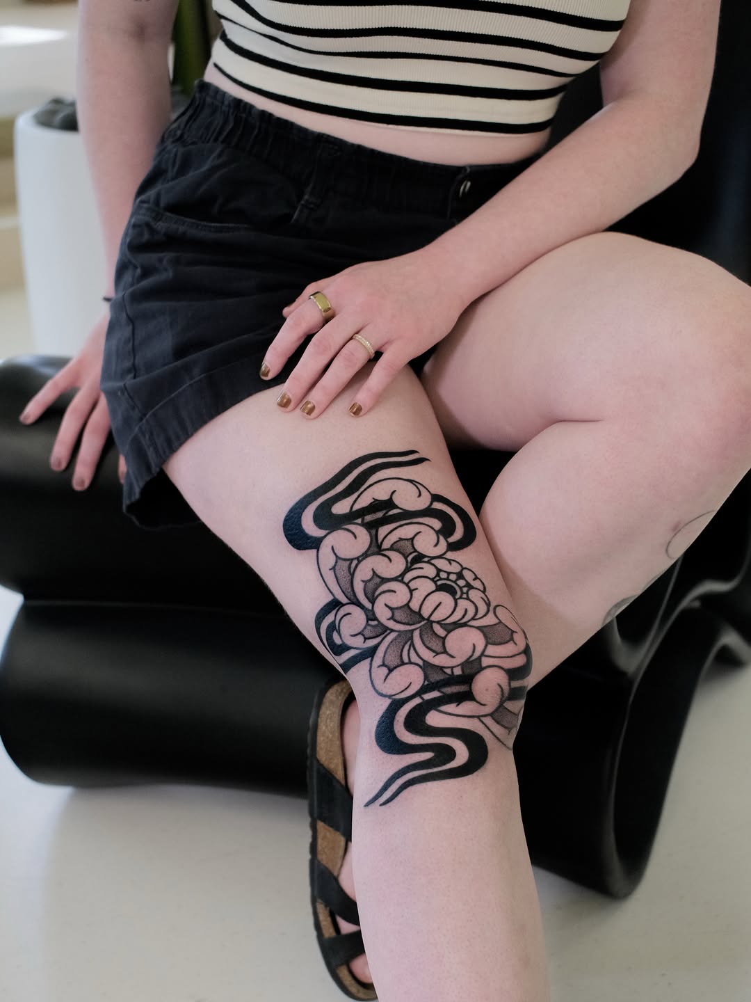 Tattoo by @miyookstattoo — japanese_irezumi, black_and_grey
