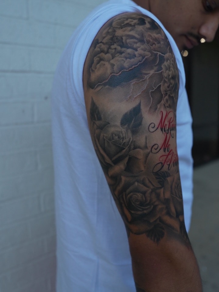 Tattoo by @blazingtatts โ black_and_grey, realism
