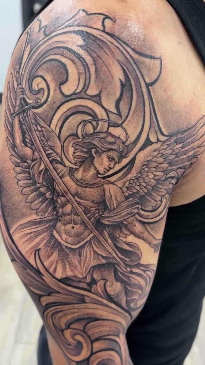 Tattoo by @tattoosbyalexander — black_and_grey, realism