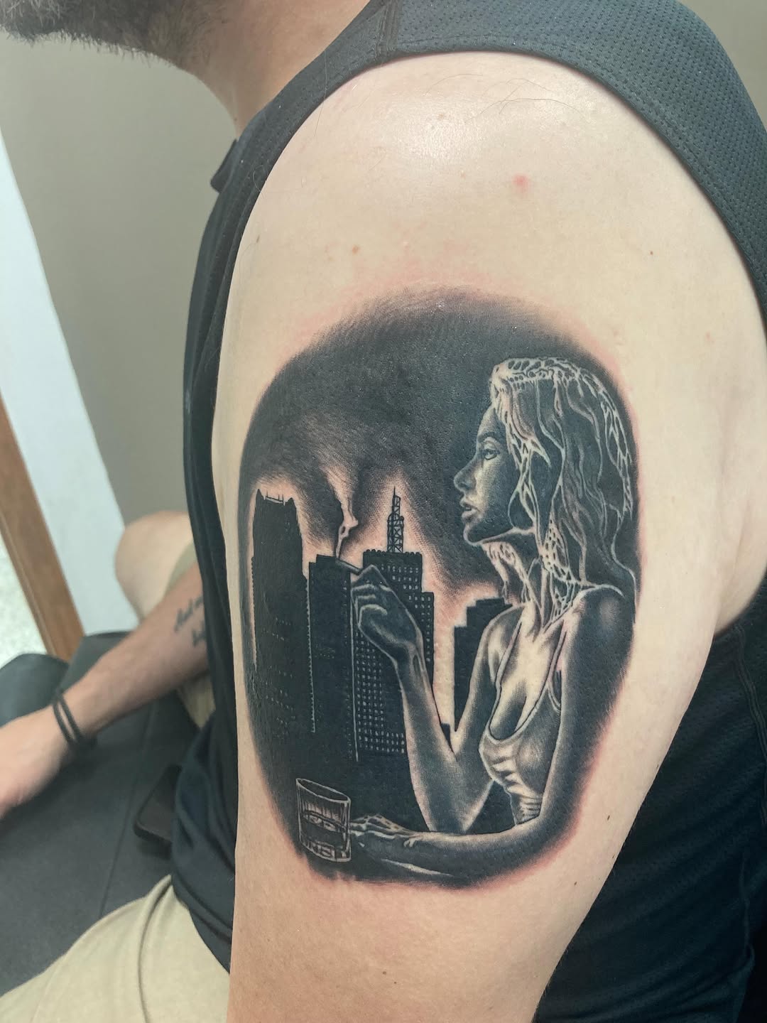 Tattoo by @madtimtattoos — realism, black_and_grey