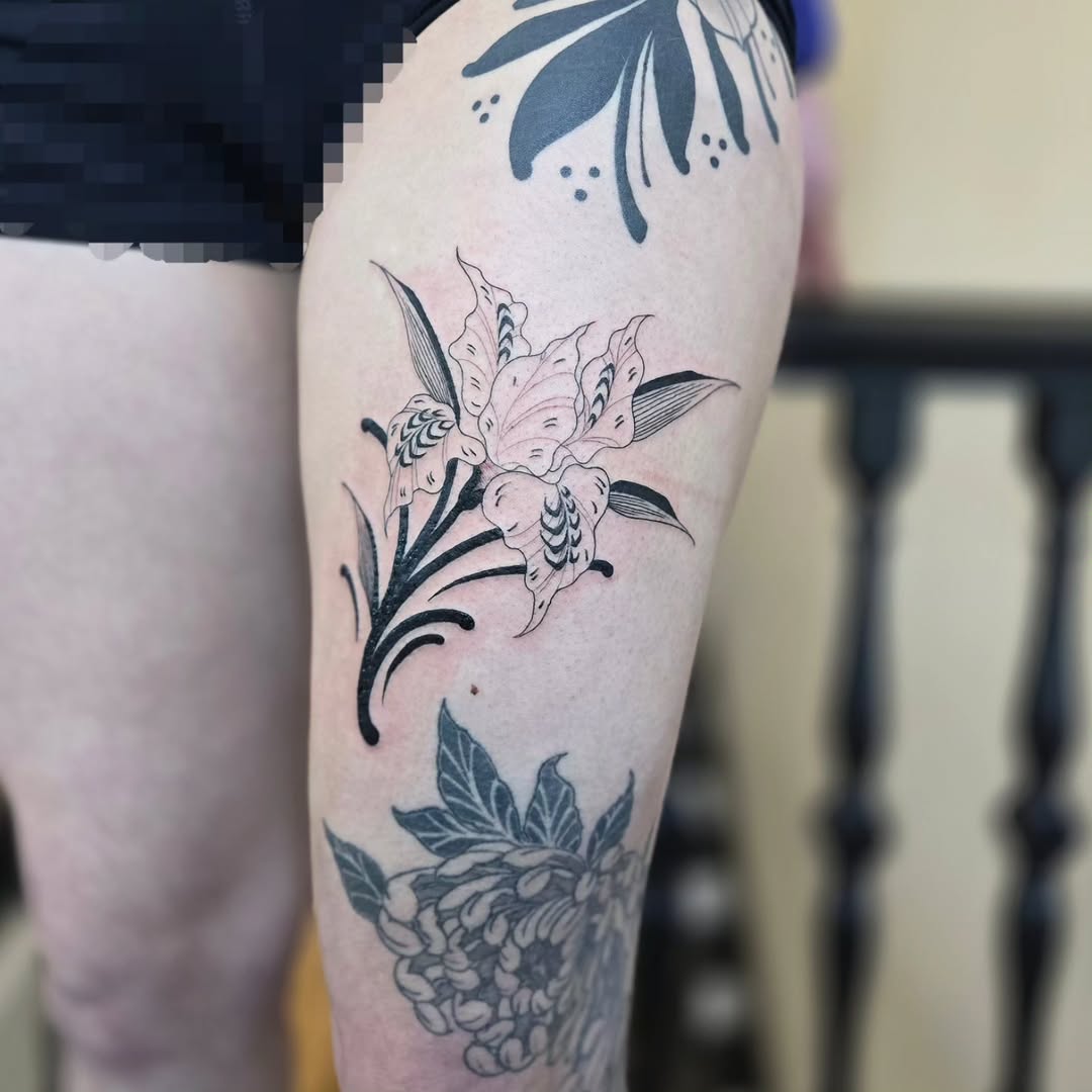 Tattoo by @taylornichole.tattoos — black_and_grey, illustrative