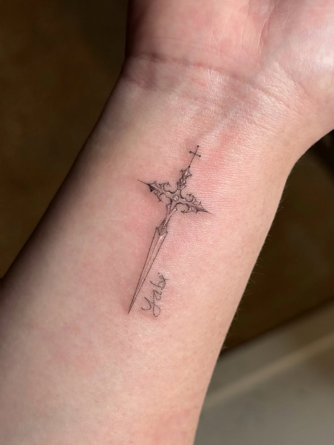 Tattoo by @stellartattooo โ fine_line, lettering_script
