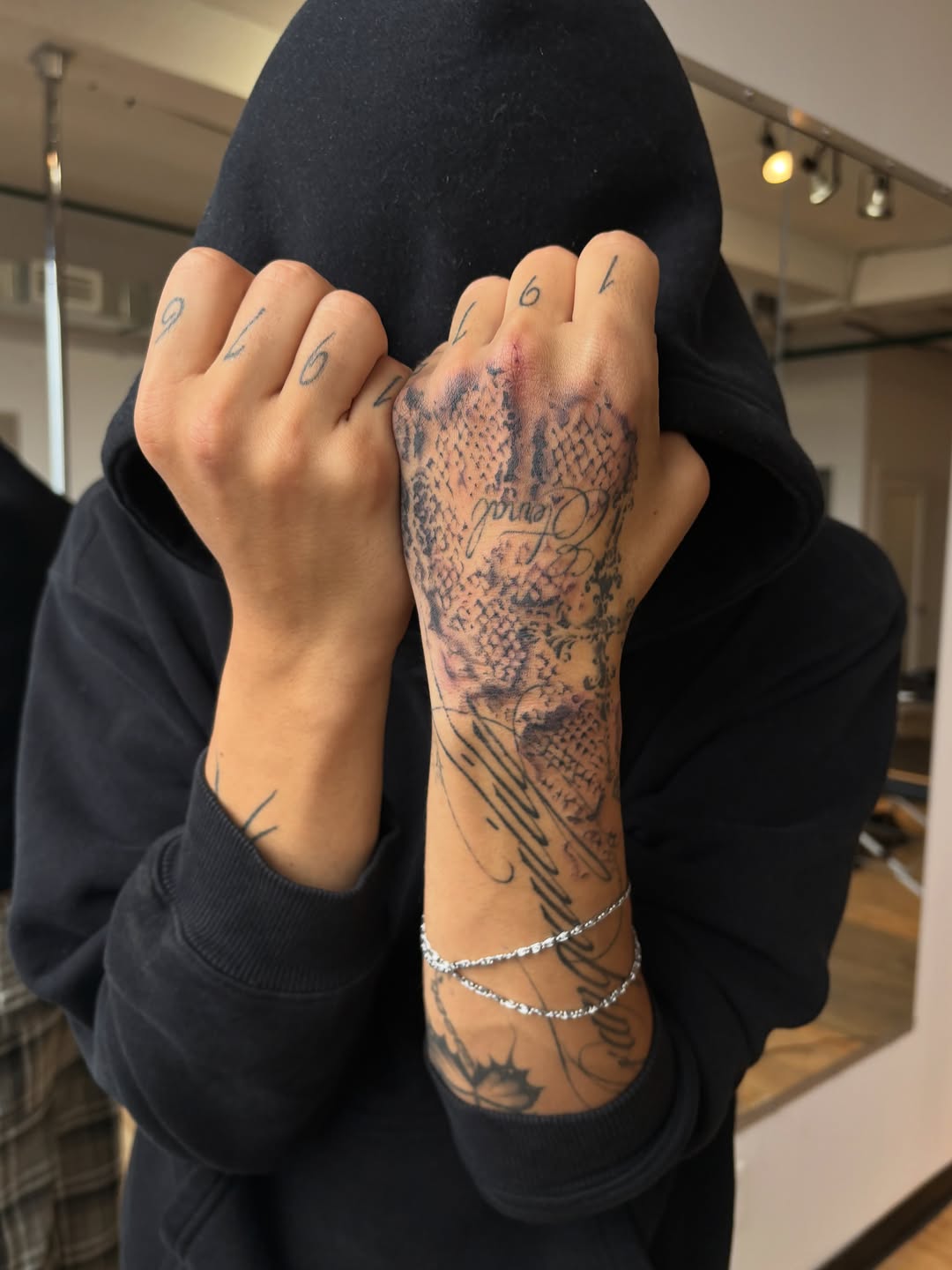 Tattoo by @eeelleventh — black_and_grey, lettering_script
