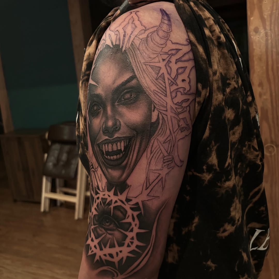 Tattoo by @a5ink — realism, black_and_grey